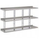 Gastro M RVS Wandstelling 3 Niveaus 200x40cm - Complete Montageset