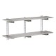 Gastro-M RVS wandrek 2 niveaus 140x40cm - complete montageset