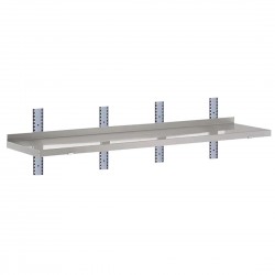 Gastro M RVS wandplank 180x40cm - complete montageset, 1 niveau