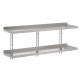 Gastro-M RVS legbordenset 2 niveaus 140x40cm - complete montageset