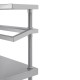 Vogue RVS werktafel met wandplanken 150x120x60cm - Zilver