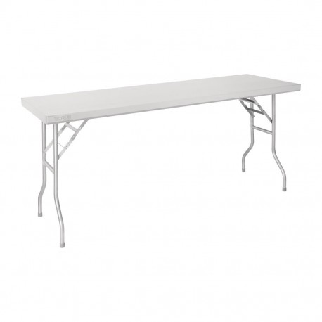 Vogue RVS inklapbare werktafel 1830x610x780 – Zilver