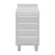 Vogue RVS Werktafel met 4 Laden en Opstaande Rand 100 mm – 900x500x700 mm