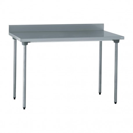 Tournus RVS Werktafel met Achteropstand 140cm - Zilver