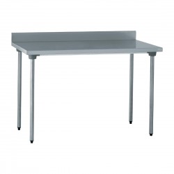 Tournus RVS werktafel met achteropstand 100 cm – 100x70x90 cm