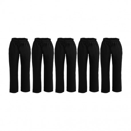 Whites Vegas Chef Broek Polykatoen Zwart S (5 stuks)