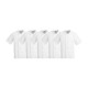 Whites Boston Unisex Koksbuis Wit M – Set van 5 (Katoen & Gerecycled Polyester)