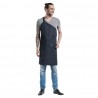 Chaud Devant Skew schort Blue Denim - stoer katoenen werkschort