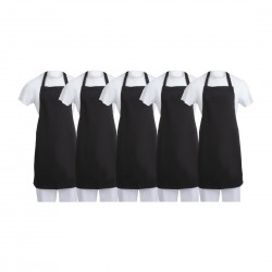 Whites halterschort zwart (5 stuks) – Whites Chefs Clothing