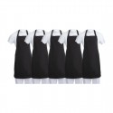 Whites halterschort zwart (5 stuks) – Whites Chefs Clothing