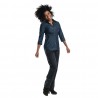 Chaud Devant Blue Denim Stretch dames blouse met 3kwart mouw - Maat XS
