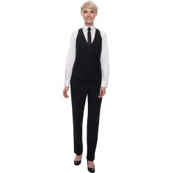 Damespantalon zwart standaard lengte 6 – Polyester Serveerbroek maat 34