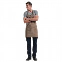 Chaud Devant halterschort Mud Denim - bruin katoenen schort