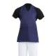 Whites halterschort met V-hals donkerblauw – Polykatoen