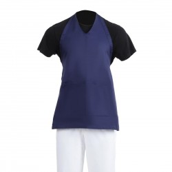Whites halterschort met V-hals donkerblauw – Polykatoen