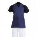 Whites halterschort met V-hals donkerblauw – Polykatoen