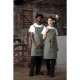 Southside katoenen halterschort khaki – unisex serveerschort met vintage look