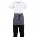 Whites korte sloof grijs – heupschort katoen/polyester met voorvak