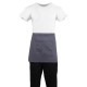 Whites korte sloof grijs – heupschort katoen/polyester met voorvak