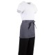 Whites korte sloof grijs – heupschort katoen/polyester met voorvak
