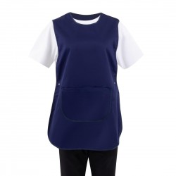 Whites overgooischort met zak navy blue - Whites Chefs Clothing
