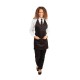 Whites V-hals halterschort met borststuk zwart - Whites Chefs Clothing
