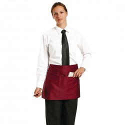 Chef Works Uniform Works barsloof bordeaux – korte heupsloof polykatoen