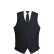 Herengilet 5 knopen zwart – maat XS – polyester serveerkleding