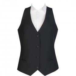 Damesgilet 4 knopen zwart, maat M