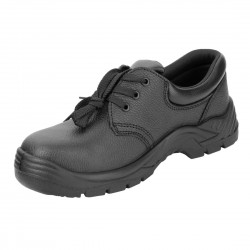 Nisbets Essentials Unisex Veiligheidsschoenen Zwart Leer - Maat 35