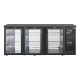 Polar U-serie premium 3-deurs barkoeling 355L – Zwart Staal
