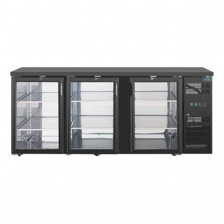 Polar U-serie premium 3-deurs barkoeling 355L – Zwart Staal