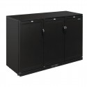 Polar G-Series koelwerkbank 900mm met drie dichte deuren, zwart, 330L