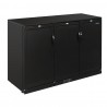 Polar G-Series koelwerkbank 900mm met drie dichte deuren, zwart, 330L