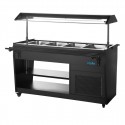 Polar G-serie Gekoelde Buffetbar Zwart | Staal & Glas Bar Display