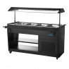 Polar G-serie Gekoelde Buffetbar Zwart | Staal & Glas Bar Display