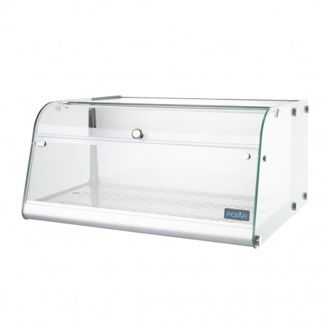 Polar G-serie aanrecht zelfbedieningsvitrine – RVS & glas – 40L – Zilver