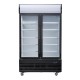 Polar G-serie displaykoeling rechtopstaand met scharnierdeuren lichtbak zwart 950L