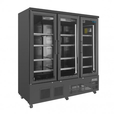 Polar G-Series driedeurs multideck vriezer 1156L – zwarte display koeling van staal