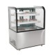 Polar G-serie energiezuinige delicatessenvitrine koelkast 270L – RVS & glas, Zilver