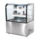Polar G-serie energiezuinige delicatessenvitrine koelkast 270L – RVS & glas, Zilver