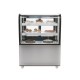 Polar G-serie energiezuinige delicatessenvitrine koelkast 270L – RVS & glas, Zilver