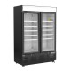 Polar G-serie Staande Display Vriezer 920L Zwart – Gelakt Staal & Glas