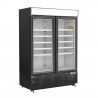 Polar G-serie Staande Display Vriezer 920L Zwart – Gelakt Staal & Glas