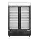 Polar G-serie Staande Display Vriezer 920L Zwart – Gelakt Staal & Glas