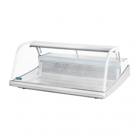 Polar G-serie vis koelvitrine 225L – Display koelkast RVS & Glas, Wit