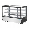 Polar G-serie Display Koelkast Zwart Vierkant Glas 160L – Aanrechtmodel RVS