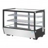 Polar G-serie Display Koelkast Zwart Vierkant Glas 160L – Aanrechtmodel RVS
