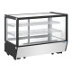 Polar G-serie Display Koelkast Zwart Vierkant Glas 160L – Aanrechtmodel RVS