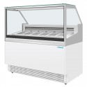 Polar U-serie IJsvitrinekast met 6 Pannen – Display Vriezer Wit